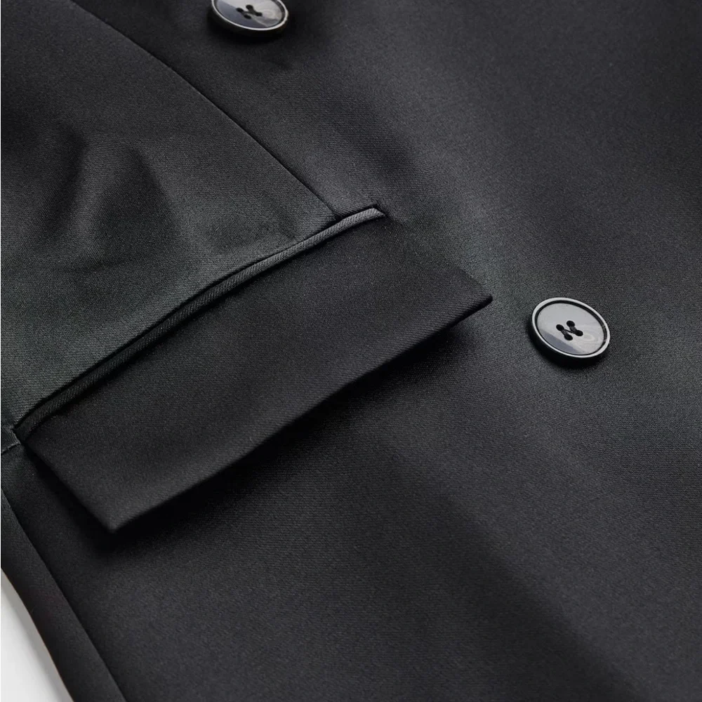 H&M Black Double-Breasted Coat Dress - Picture 2 of 10